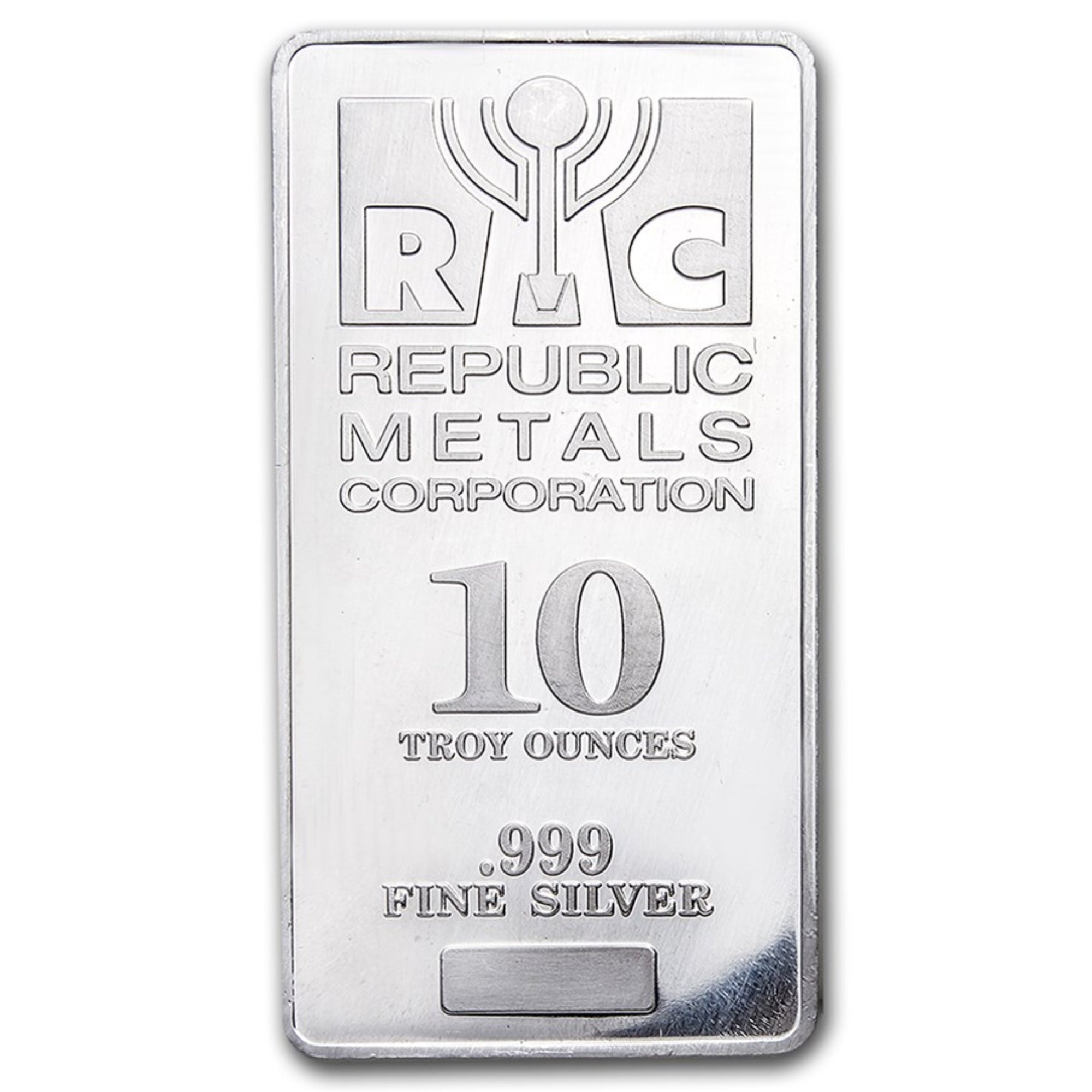 10 oz Republic Metals Corporation (RMC) Silver Bar