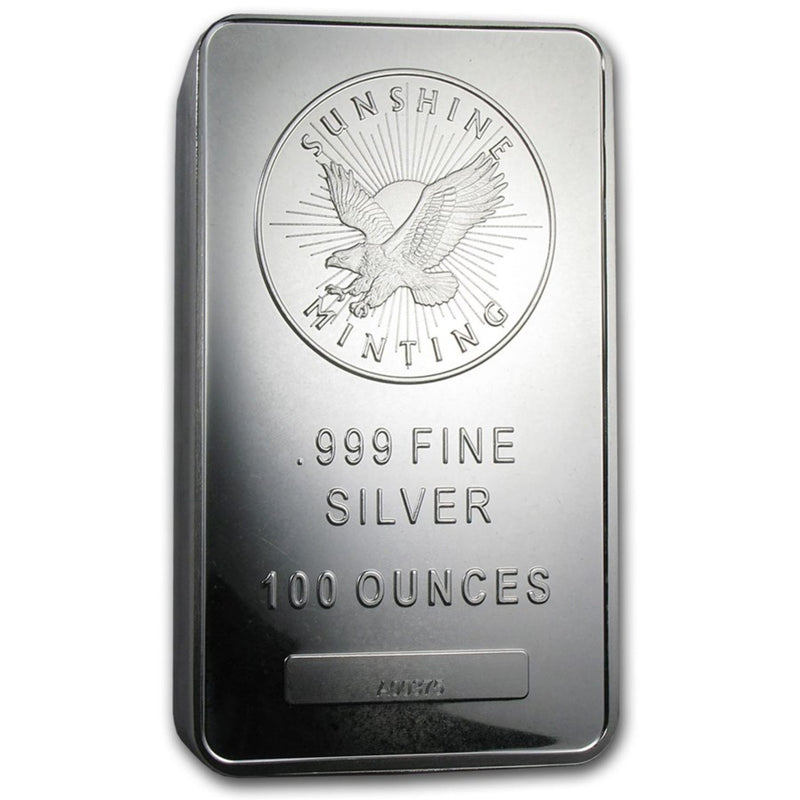 100 oz Sunshine Mint Silver Bar